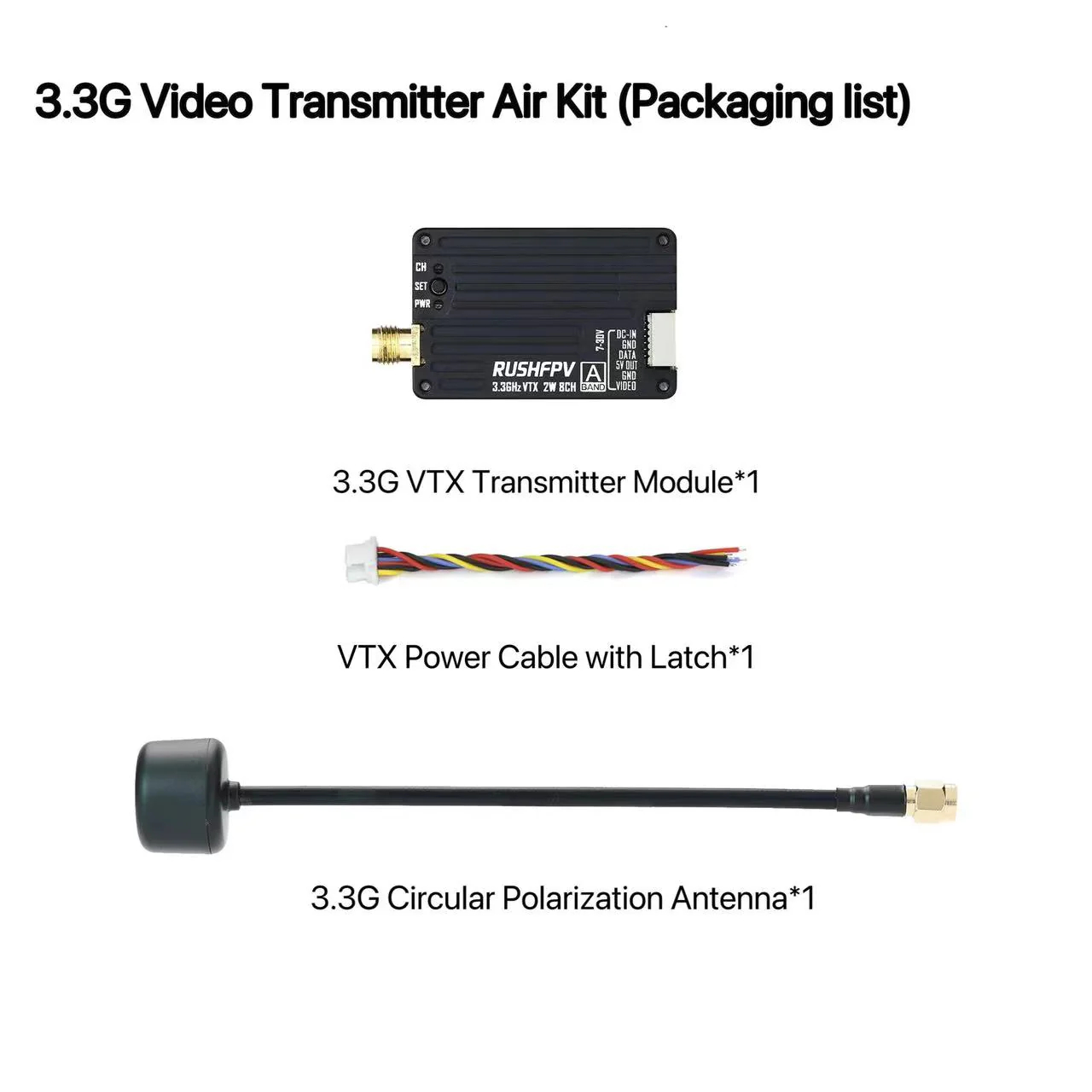 Fpv Drone Receiver - RUSHFPV 3.3G 2W VTX Transmitter FPV