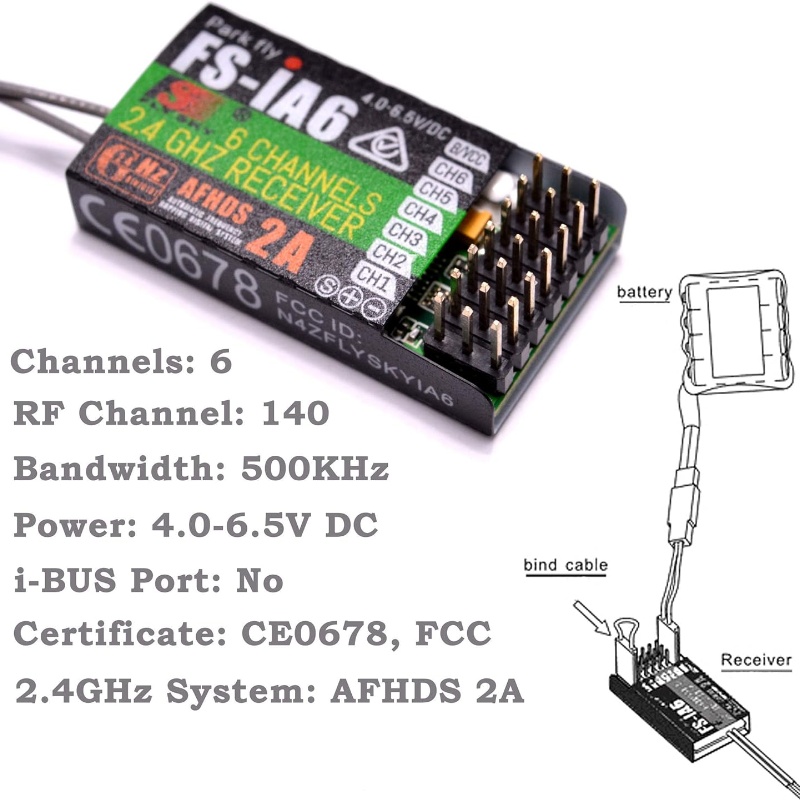 Flysky FS-IA6 Receiver 6CH Dua - Fpv Drone Battery ulasan dan harga