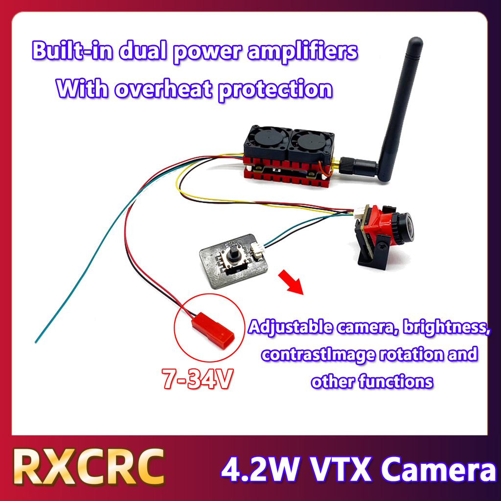 RXCRC 5.8G 48CH 4.2W Pemancar  - Fpv Drone Receiver ulasan dan harga